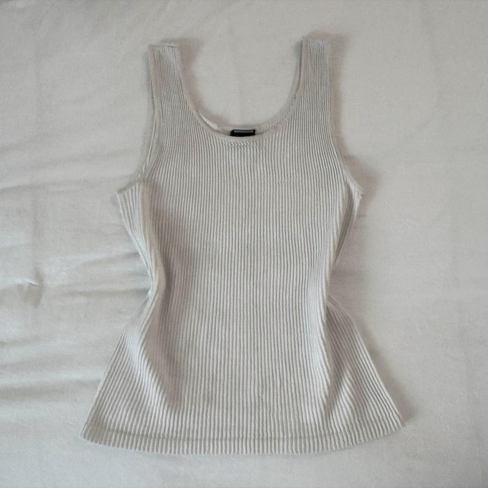 Mossimo Cream ribbed tank top